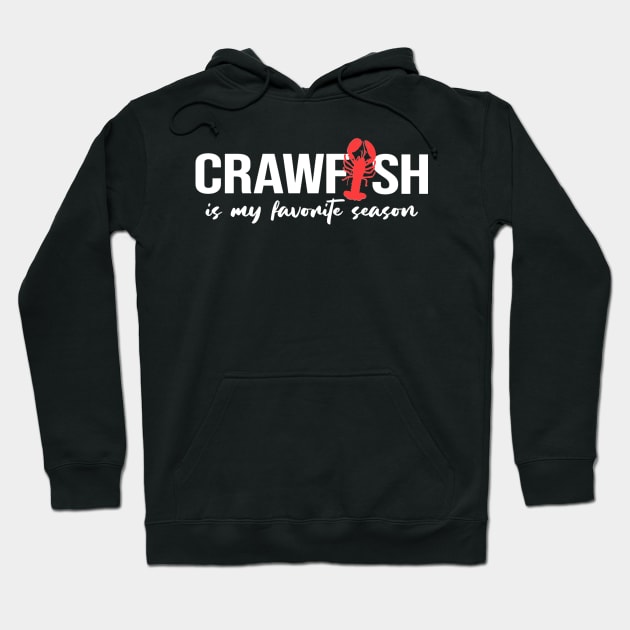 Crawfish Is My Favorite Season Leopard Funny Cajun Lobster Hoodie by Johner_Clerk_Design